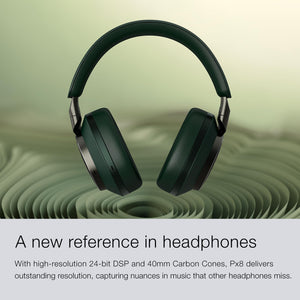 Bowers & Wilkins Px8 Over-Ear Wireless Headphones, Advanced Active Noise Cancellation, Luxurious Materials, 30-Hour Battery Life, 15-Min Quick Charging, Tan
