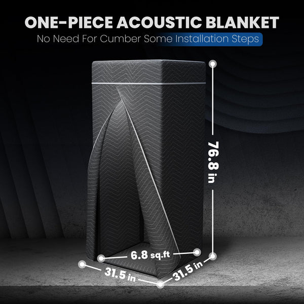 NUWJBYE Portable Vocal Booth, Echo-Free Recording Booth Sound Proof Shield, Foldable Isolation Booth with Travel Bag for Voice Over, Podcasting, Music, Home Studio