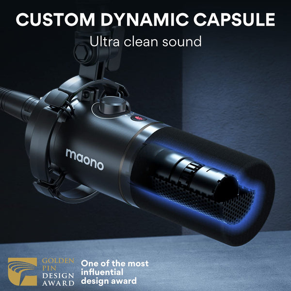 MAONO XLR/USB Dynamic Microphone and Gaming Mixer Kit, for Live Streaming, Podcasting, Content Create, Gaming