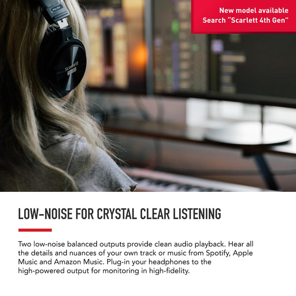 Focusrite Scarlett Solo 3rd Gen USB Audio Interface, for the Guitarist, Vocalist, Podcaster or Producer ? High-Fidelity, Studio Quality Recording, and All the Software You Need to Record