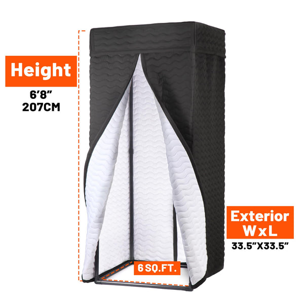Voctent Portable Vocal Booth for Home Studio, Echo-Free Recording Booth with Premium Acoustic Blankets for Studio-Grade Sound