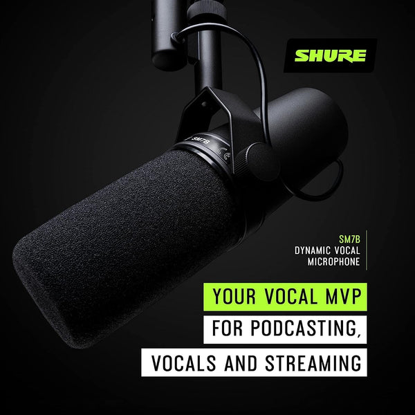 Shure SM7B + Shure MVX2U Bundle, Studio Vocal Recording Microphone with XLR to USB Connectivity