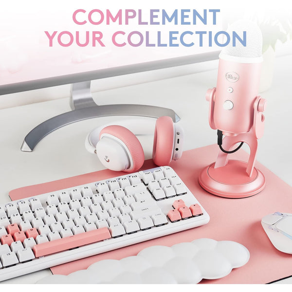 Logitech Creators Blue Yeti USB Microphone for Gaming, Streaming, Podcast, YouTube, Discord, PC, Studio Sound, Plug & Play-Dawn Pink