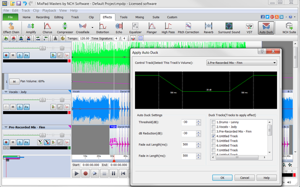 MixPad Multitrack Recording Software for Sound Mixing and Music Production [Download]