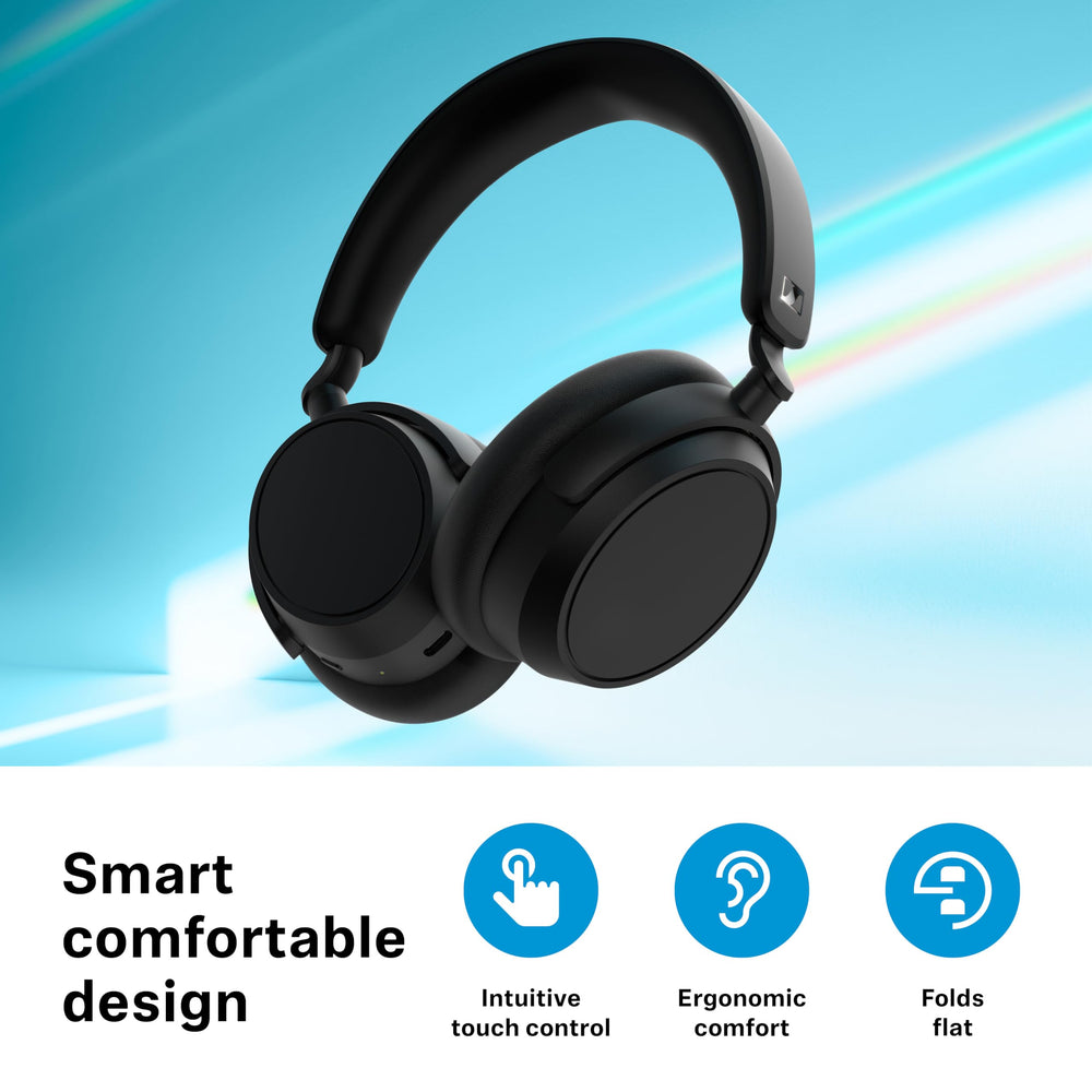 Sennheiser ACCENTUM Plus - Wireless Bluetooth Headphones, Quick-Charge Feature, 50-Hr Battery Playtime, Adaptive Hybrid ANC, White