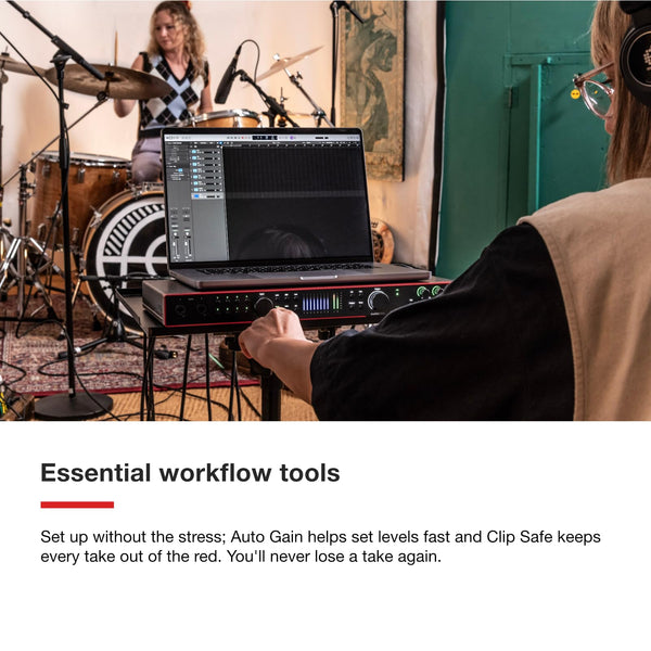 Focusrite Scarlett 18i20 4th Gen USB Audio Interface, for Multitrack Recording, Music Production and Podcasting — High-Fidelity, Studio Quality Recording, and All the Software You Need to Record
