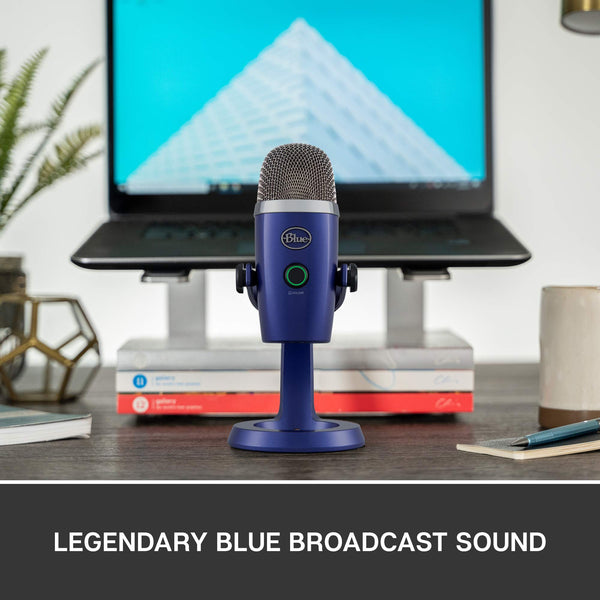 Logitech for Creators Blue Yeti Nano USB Microphone for Gaming, Streaming, Podcasting, Twitch, YouTube, Discord, Recording for PC and Mac, Plug & Play -Vivid Blue