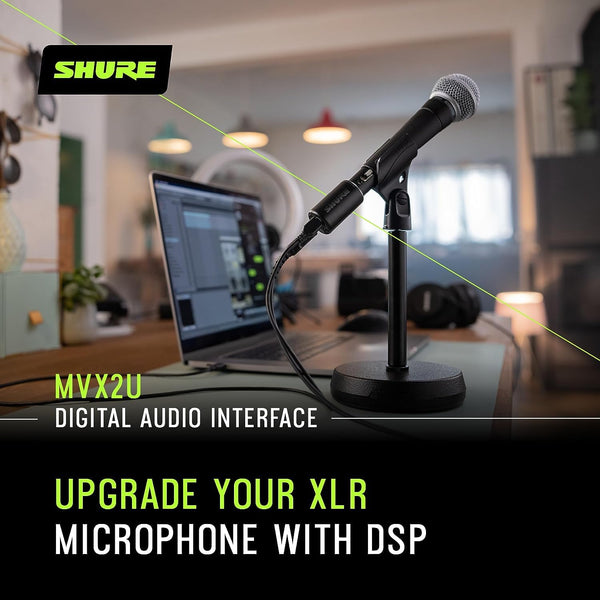Shure SM7B + Shure MVX2U Bundle, Studio Vocal Recording Microphone with XLR to USB Connectivity