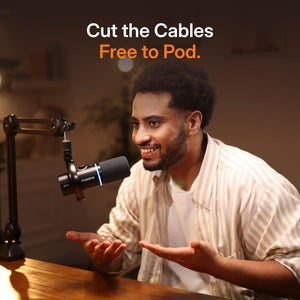 MAONO PD200W Hybrid Wireless Podcast Microphone for PC, XLR USB Dynamic Mic Kit with Boom Arm, Software, Noise Cancellation, for Vocal Recording, Streaming, Content Creation, Home Studio, Voiceover