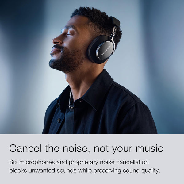 Bowers & Wilkins Px8 Over-Ear Wireless Headphones, Advanced Active Noise Cancellation, Luxurious Materials, 30-Hour Battery Life, 15-Min Quick Charging, Tan