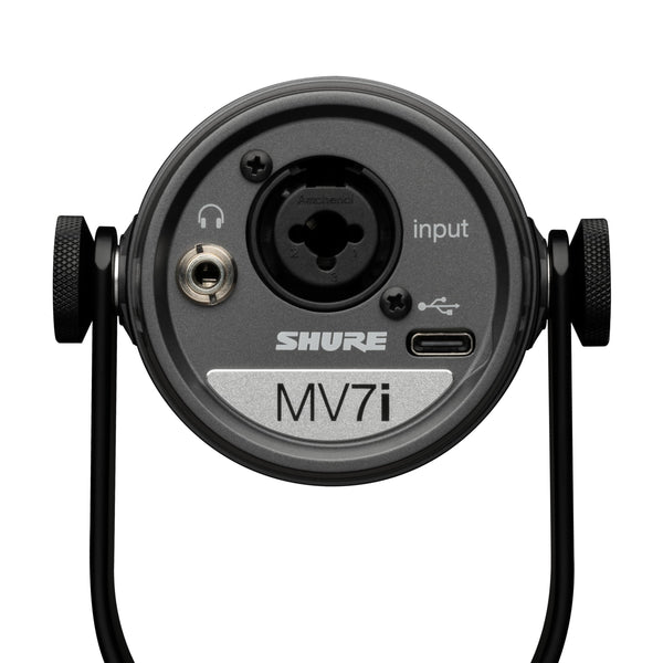 Shure MV7i Smart Microphone with Built-in Audio Interface - Podcast & Musician Mic with 2 Channels, XLR and 1/4", USB-C for Mac/PC/Phone, Advanced DSP Features, All-Metal Design, Auto Level Mode