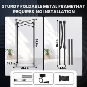 NUWJBYE Portable Vocal Booth, Echo-Free Recording Booth Sound Proof Shield, Foldable Isolation Booth with Travel Bag for Voice Over, Podcasting, Music, Home Studio