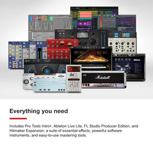 Focusrite Scarlett Solo Studio 4th Gen USB Audio Interface Bundle for the Songwriter, Guitarist or Vocalist with Condenser Microphone and Headphones for Recording, Songwriting, and Podcasting