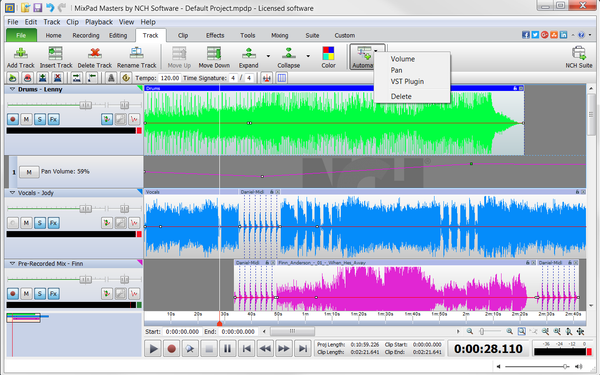 MixPad Multitrack Recording Software for Sound Mixing and Music Production [Download]