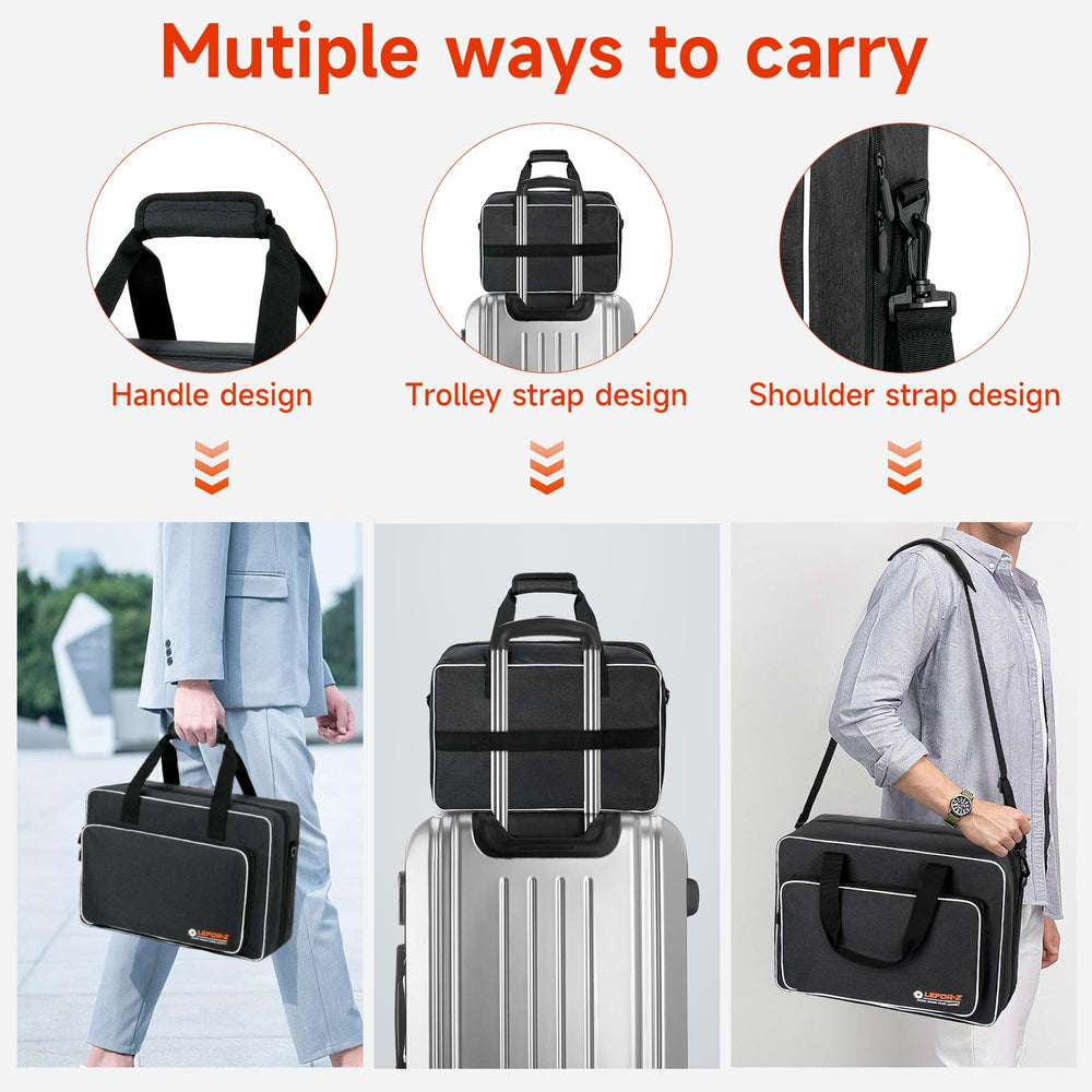 LEFOR·Z Large Audio Mixer Travel Case Compatible with RODECaster Pro,RODECaster Pro II,TC-Helicon GoXLR,Podcast Mixer Case Protective DJ Mixer Storage Bag for Microphones and More Podcast Equipment