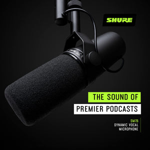 Shure SM7B Microphone - Vocal Dynamic Studio Mic for Broadcast, Podcast, Recording, Gaming & Streaming, XLR, Rugged Construction, Detachable Windscreen, Smooth Sound, Warm Vocals, Wide-Range Frequency