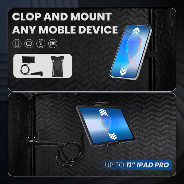 NUWJBYE Portable Vocal Booth, Echo-Free Recording Booth Sound Proof Shield, Foldable Isolation Booth with Travel Bag for Voice Over, Podcasting, Music, Home Studio