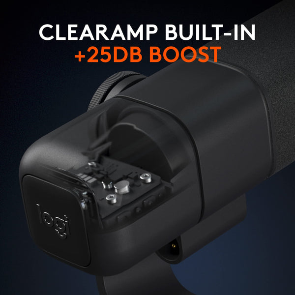 Logitech for Creators Blue Sona Active Dynamic XLR Broadcast Microphone for Streaming and Content Creation, ClearAmp Preamp, Dual-Diaphragm Capsule, Internal Shockmount - Graphite