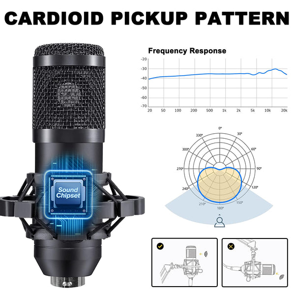 sktome Podcast Equipment Bundle for 2, V8s Voice Changer with BM-800 Podcast Microphone Bundle - Studio Condenser Microphone Perfect for Podcasting, Recording, Singing, Streaming and Gaming