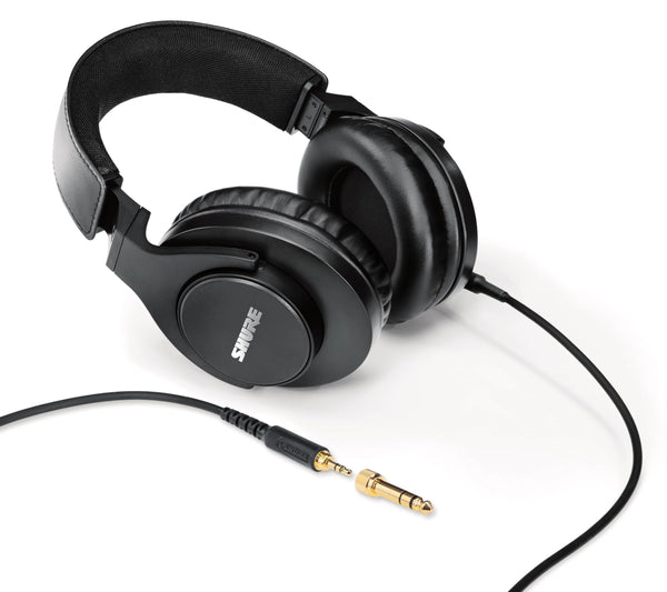 Shure SRH440A Over-Ear Wired Headphones for Monitoring & Recording, Professional Studio Grade, Enhanced Frequency Response, Work with All Audio Devices, Adjustable & Collapsible Design - 2022 Version