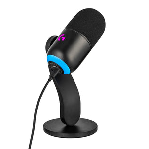 Logitech G Yeti GX RGB USB-C Gaming Microphone Bundle Including: Microphone Cleaner, Type C Cable, Fiber Cloth