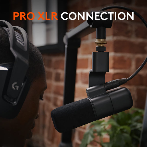 Logitech for Creators Blue Sona Active Dynamic XLR Broadcast Microphone for Streaming and Content Creation, ClearAmp Preamp, Dual-Diaphragm Capsule, Internal Shockmount - Graphite