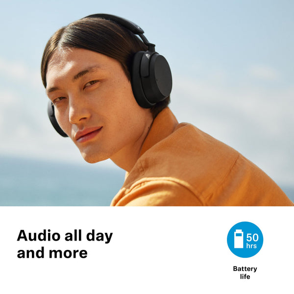 Sennheiser ACCENTUM Wireless Bluetooth Headphones - 50-Hour Battery Life, Audio, Hybrid Noise Cancelling (ANC), All-Day Comfort, Black