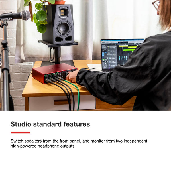 Focusrite Scarlett 18i16 4th Gen USB Audio Interface, for Songwriting, Music Production, Recording, and Podcasting — High-Fidelity, Studio Quality Recording, and All the Software You Need to Record