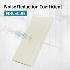 UMIACOUSTICS 4 PCS Acoustic Wall Panels, 2“ Thick 23.6" x 11.8" Fiberglass Recording Studio Acoustical Treatments Panels, Self-adhesive Sound Absorbing Panels for Studios, Office, Home Theater. Beige