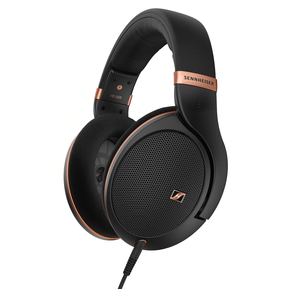 Sennheiser HD 505 Headphones, Wired, Over-Ear, with Transparent Sound and Controlled Bass, Enhanced Wearing Comfort, for Music, Work and Gaming – incl. 1.80 m Cable, Drawstring Bag – Copper Edition
