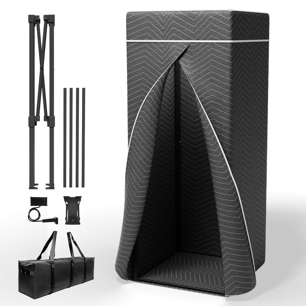 Portable Vocal Booth,Recording Booth Sound Booth for Recording Echo-Free Vocals Complete Home Recording Studio Foldable with Travel Bag for Voiceovers, Podcasts & Music