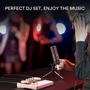 MAONO Podcast Equipment Bundle Audio mixer All-in-One Podcast Production Studio with 3.5mm Microphone for Live Streaming, Podcast Recording, PC, Smartphone, DJ MaonoCaster Lite (AU-AM200-S1)