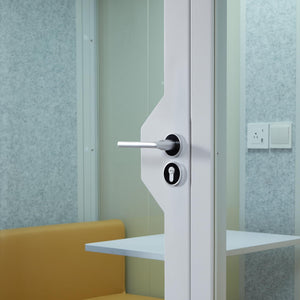 GEARONIC Mobile Office Pod Booth, Standard Sound Proof Office Pod for 2 People, Sound Pod Booth with Mobile Roller, LED Lighting System,Fans and AC USB Ports