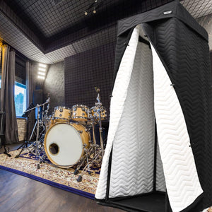 VOCTENT Portable Vocal Booth with 360° Reverb Isolation, Echo-Free Recording Booth for Voice-Over, Podcast & Music - Home Studio with Thick Sound Dampening Blankets