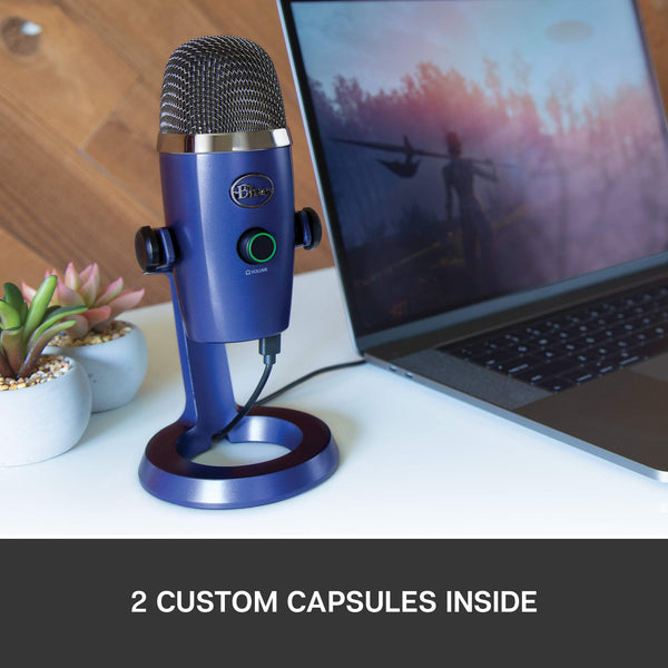 Logitech for Creators Blue Yeti Nano USB Microphone for Gaming, Streaming, Podcasting, Twitch, YouTube, Discord, Recording for PC and Mac, Plug & Play -Vivid Blue