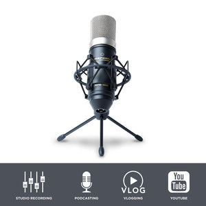 Marantz Professional MPM-1000 - Studio Recording XLR Condenser Microphone with Desktop Stand and Cable - For Podcast and Streaming Projects