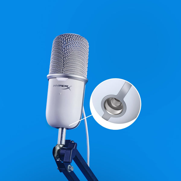 HyperX SoloCast – USB Condenser Gaming Microphone, for PC, PS5, PS4, and Mac, Tap-to-Mute Sensor, Cardioid Polar Pattern, Great for Streaming, Podcasts, Twitch, YouTube, Discord - White