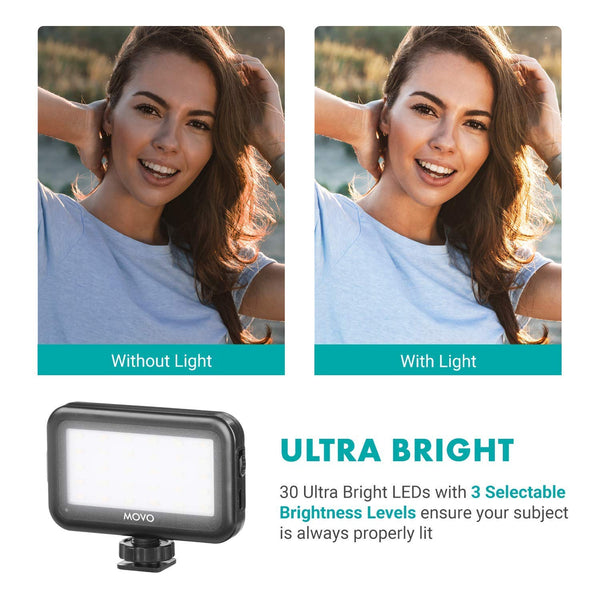 Movo iVlogger Vlogging Kit for iPhone - Lightning Compatible YouTube Starter Kit for Content Creators - Accessories: Phone Tripod, Phone Mount, LED Light and Shotgun Microphone