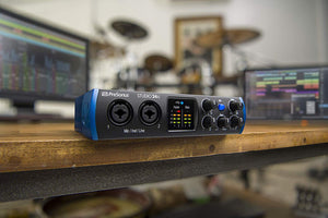 PreSonus Studio 24c 2x2 USB Audio/MIDI Interface with CR3.5 Creative Reference Multimedia Monitors and with New Version Studio One Artist Software Pack & Isolation Recording Shield