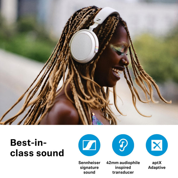 Sennheiser Momentum 4 Wireless Headphones, Bluetooth for Crystal-Clear Calls w/Adaptive Noise Cancellation, 60h Battery Life, Customizable Sound & Lightweight Folding Design, Pride Edition
