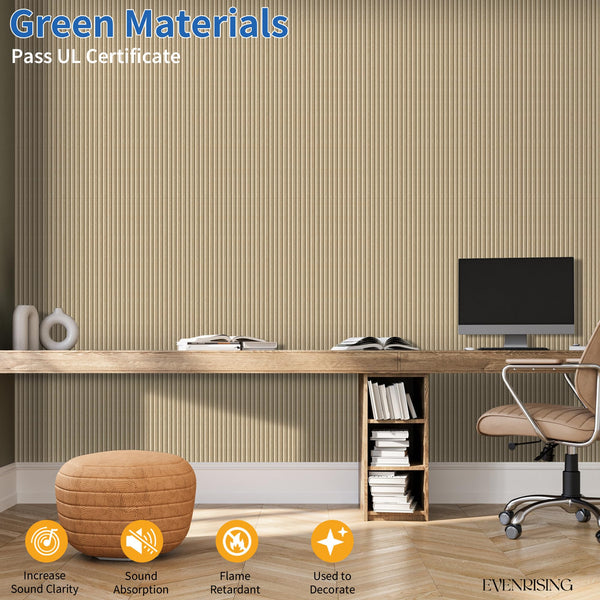 5 Pack Acoustic Panels,47.2x23.6x0.4 inch Acoustical Wall Panels,Large Soundproof Panels,Self-Adhesive Sound proof Panels for Walls,Acoustic Treatment for Recording Studio&Office,Camel