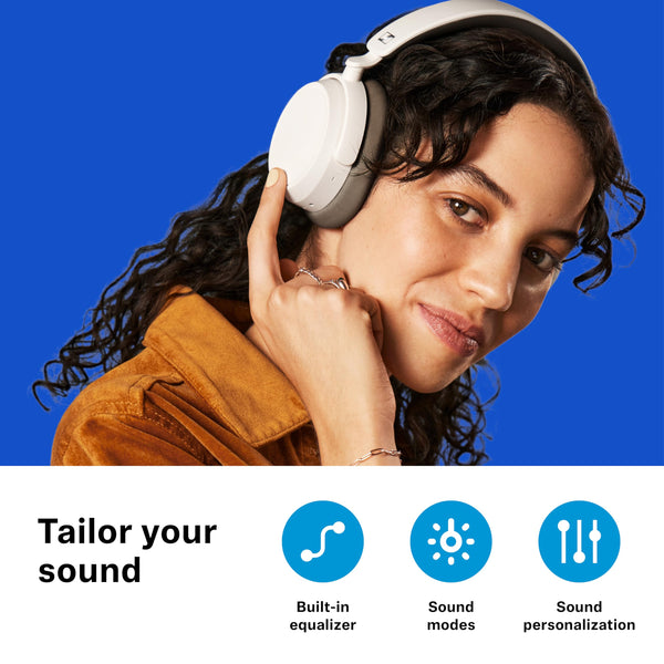 Sennheiser ACCENTUM Plus - Wireless Bluetooth Headphones, Quick-Charge Feature, 50-Hr Battery Playtime, Adaptive Hybrid ANC, White
