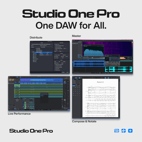 Studio One Pro+ 6 Months Access Key — Music Production Recording Software, Studio One Pro 7 DAW Access plus Extra Access to 100GB Cloud Storage, Plug-Ins, Mix Effects, Loops & Samples