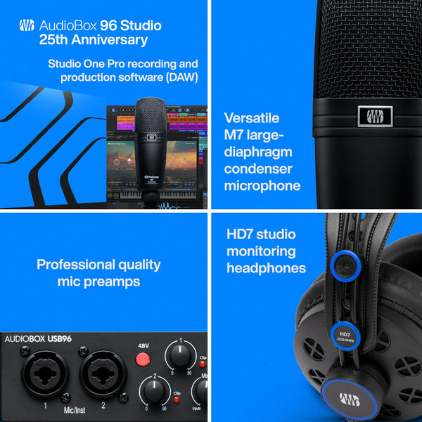 PreSonus AudioBox USB 96 Studio with Studio One Pro Software