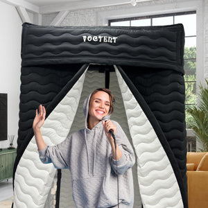 Voctent Portable Vocal Booth for Home Studio, Echo-Free Recording Booth with Premium Acoustic Blankets for Studio-Grade Sound