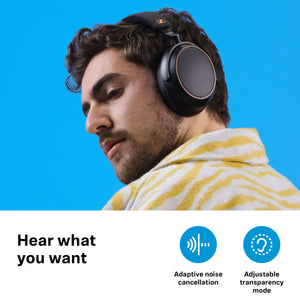 Sennheiser Consumer Audio Momentum 4 Wireless Headphones - Bluetooth Headset for Crystal-Clear Calls with Adaptive Noise Cancellation, 60h Battery Life, Lightweight Folding Design - Black/Copper