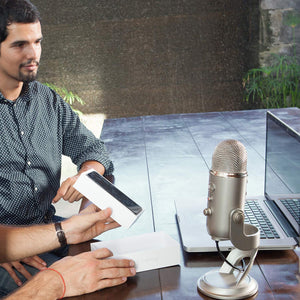 Logitech Creators Blue Yeti USB Microphone for Gaming, Streaming, Podcast, YouTube, Discord, PC, Studio Sound, Plug & Play-Whiteout