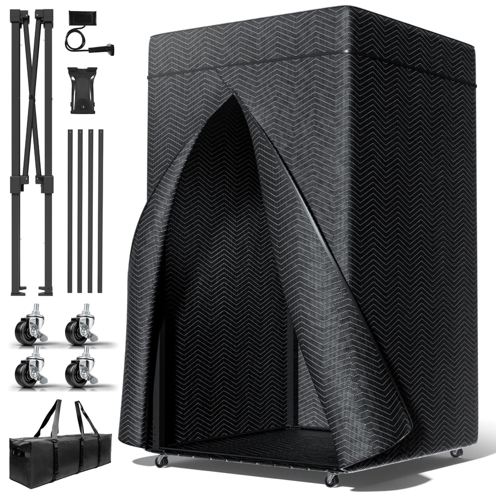 RDCMKL XL Portable Recording Booth, Complete Home Recording Studio Soundproof Vocal Booth, Foldable with Travel Bag for Echo-Free Studio-Quality Sound, Ideal for Voiceovers, Podcasts, and Music