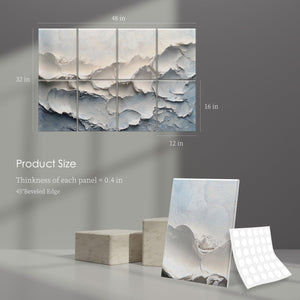 JaneTech 8-Pack Art Acoustic Wall Panels 48x32 Inches Acoustic Treatment Panels- Decorative Soundproof Wall Panels for Studios, Offices, Home, Included Nano Glue Stickers