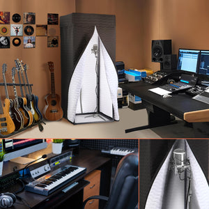Voctent Portable Vocal Booth for Home Studio, Echo-Free Recording Booth with Premium Acoustic Blankets for Studio-Grade Sound